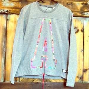 adidas graphic long sleeve tee women’s L